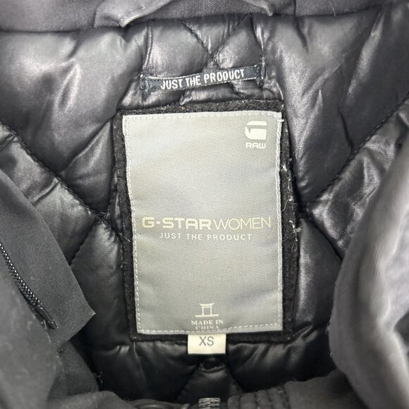 G Star Raw Women Just The Product Black Jacket Size XS Winter Coat Parka Fur - Picture 4 of 11